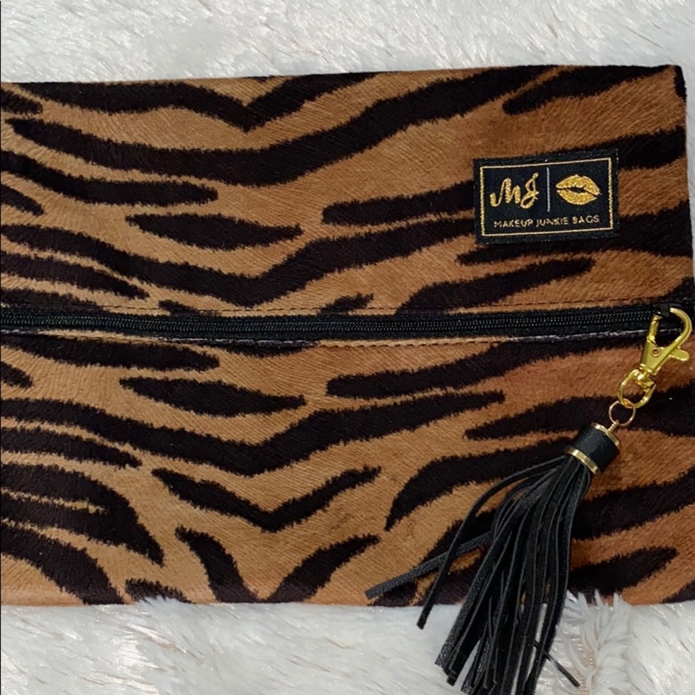 Medium GOLD LABEL Tigers Eye Makeup Junkie Bag